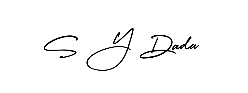 Check out images of Autograph of S Y Dada name. Actor S Y Dada Signature Style. AmerikaSignatureDemo-Regular is a professional sign style online. S Y Dada signature style 3 images and pictures png